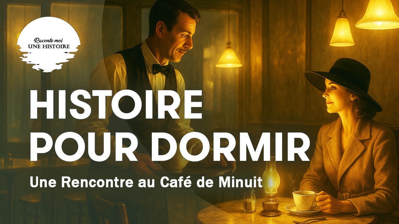 Histoire Relaxante du Soir ☕ Une Rencontre au Café de Minuit | Voix Homme | 1H00