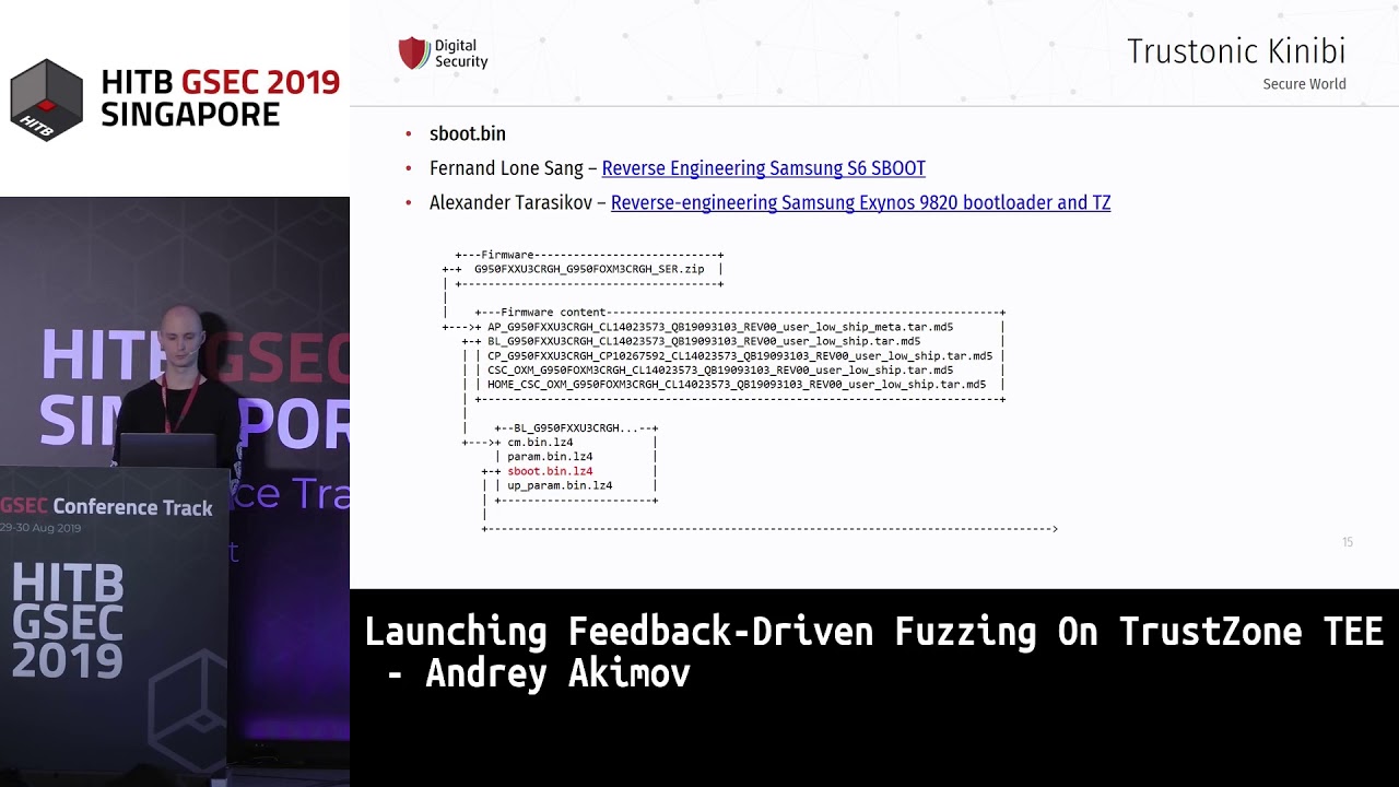 #HITBGSEC D2: Launching Feedback-Driven Fuzzing On TrustZone TEE - Andrey Akimov