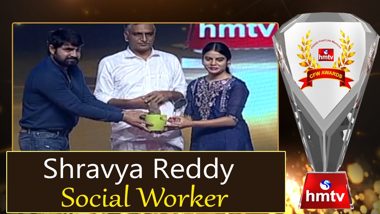 hmtv CFW Awards | Shravya Reddy, Social Worker receives hmtv CFW award
