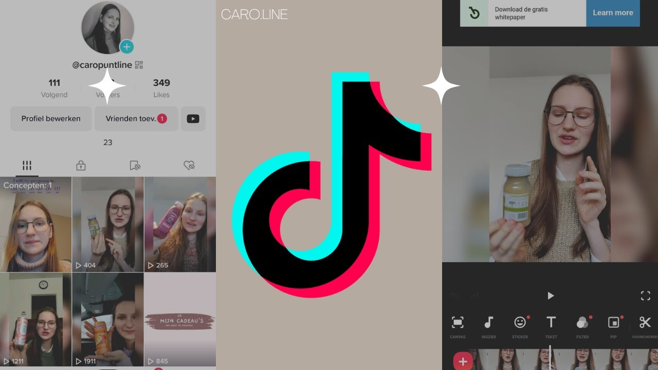 Hoe maak ik mijn TIKTOK video's? ✨CARO.LINE