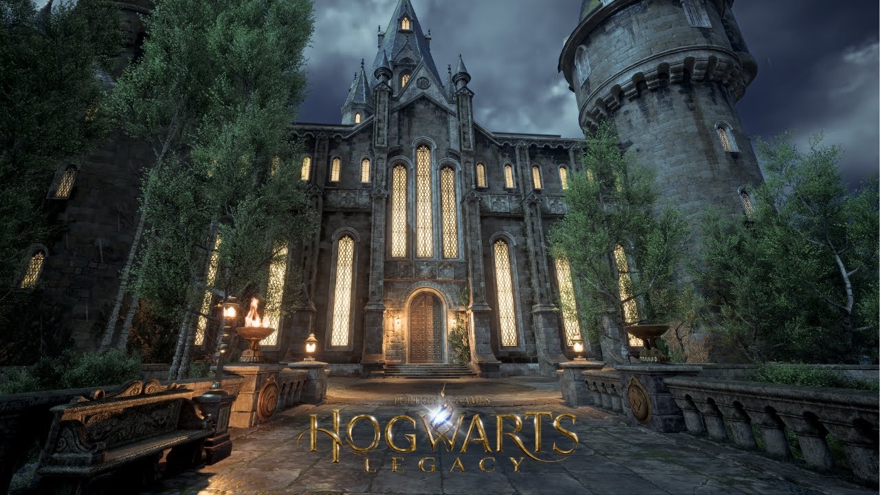 Hogwarts Castle First Person Walking Tour on a Stormy Night