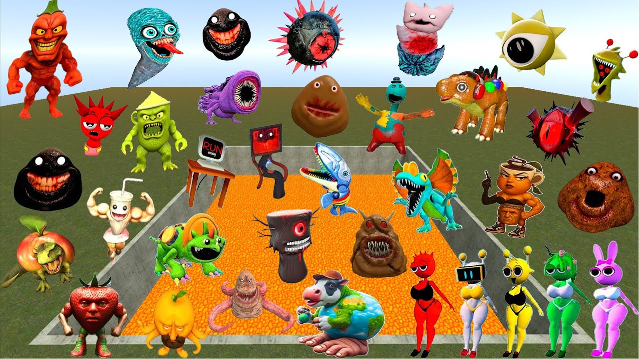 HOLE LAVA KICKING INCREDIBOX MISS SPRUNKI MR SUN FUN COMPUTER POPPY PLAYTIME 4 POU BOU'S in Gmod