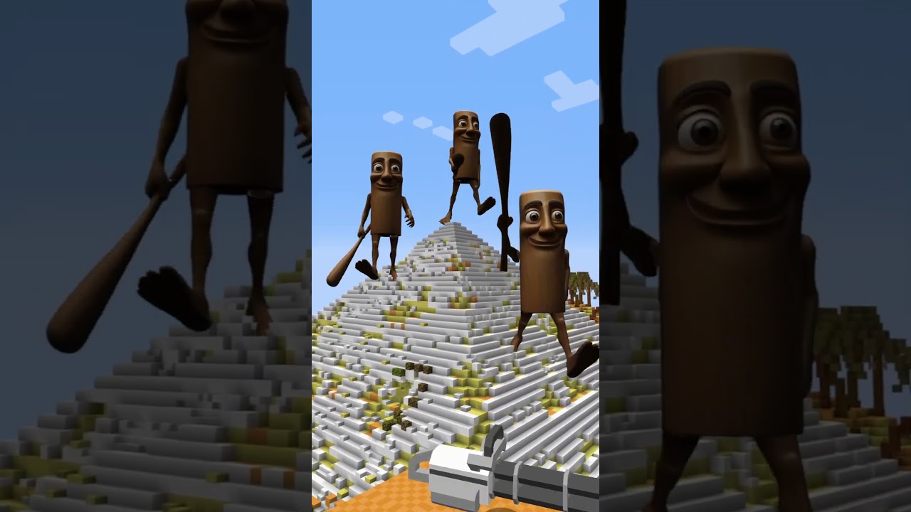 Hole Leads To Tralalero Tralala x SpongeBob vs Tung Tung Sahur - OHIO End #minecraft #shorts