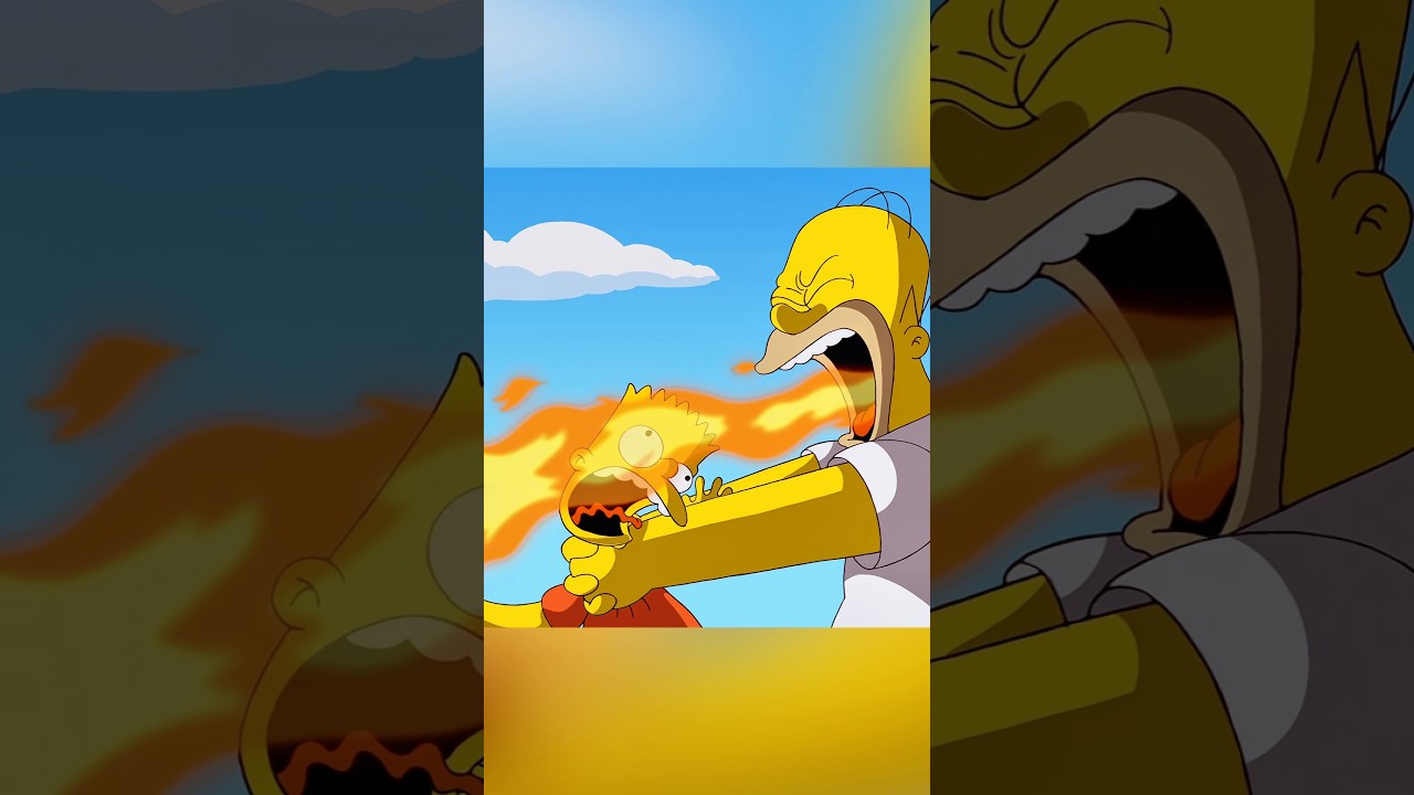 Homer Breathes Fire at Bart 🤣😂 #simpsons #shorts