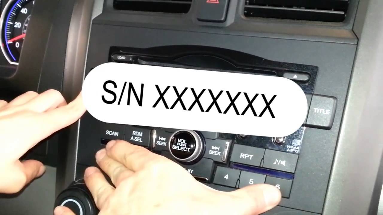 Honda CR-V Radio Serial Number Retrieval Guide - 