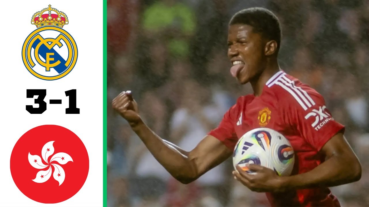 Hong Kong vs Manchester United 1-3 Highlights & Goals (International Club Friendly)
