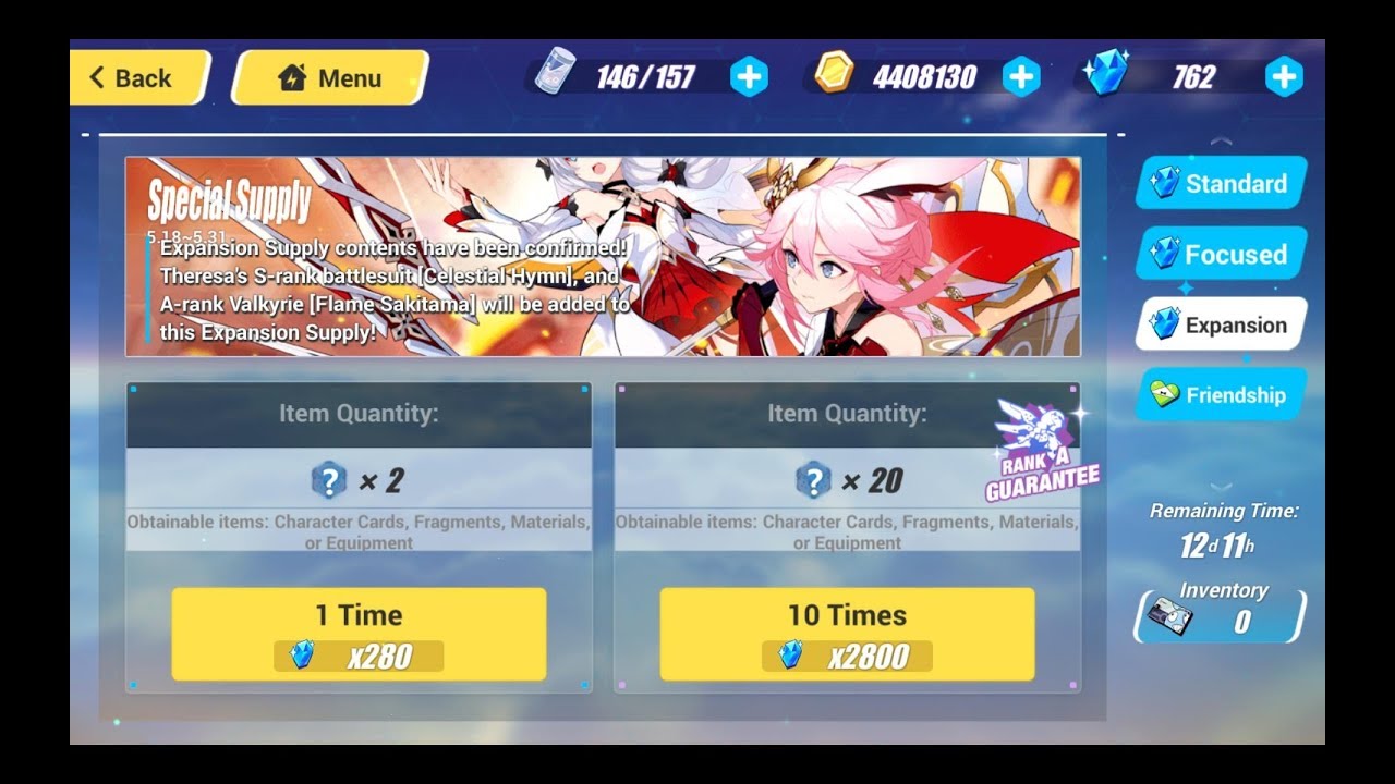 【Honkai Impact 3】Gacha Celestial Hymn (Anthem Theresa) [SEA]