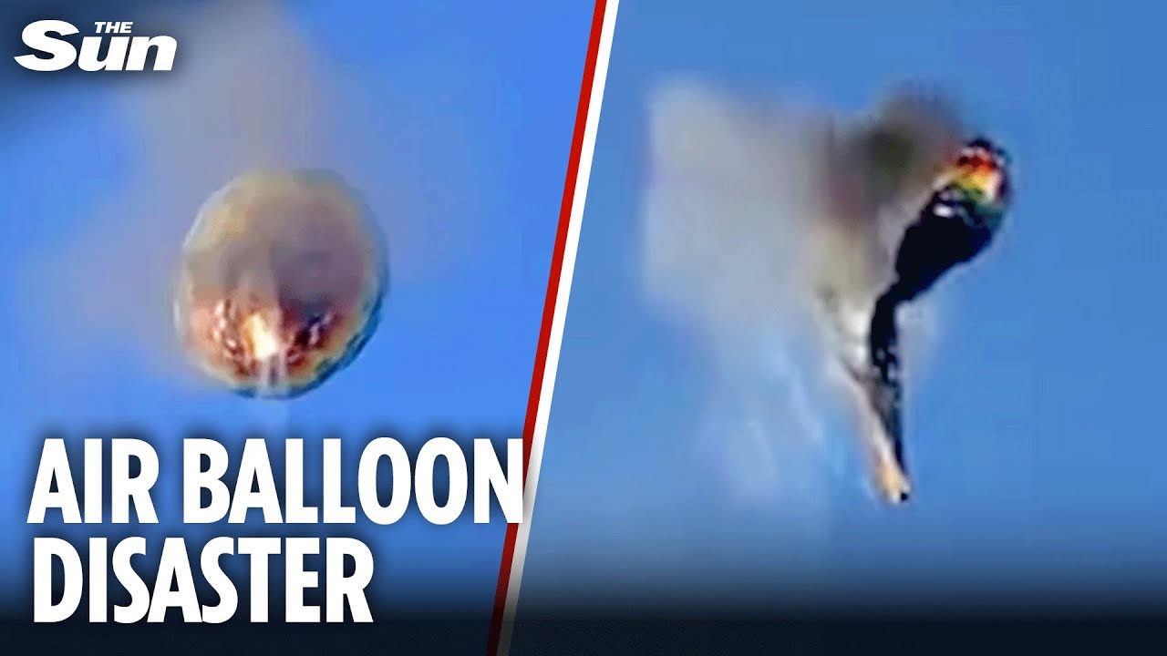 Horrific moment hot air balloon explodes into ball of flames & crashes killing at least 8 in Brazil