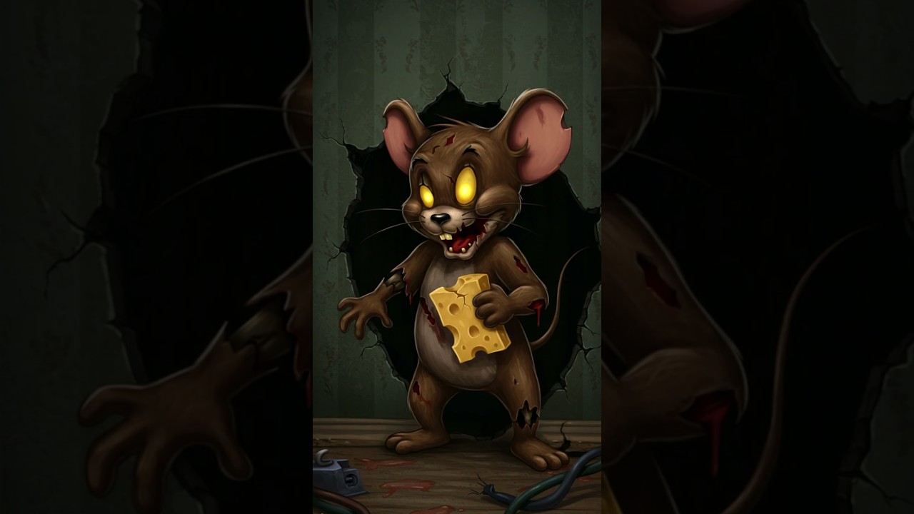 Horror Version of Tom and Jerry! Spike, Tuffy, Jerry & Tom as Endless Cartoon Nightmares! 🐭💀 #shorts