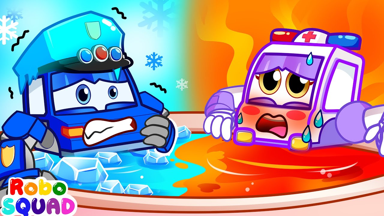 Hot and Cold Song 🔥❄️ Bath Song | Nursery Rhymes | RoboSquad Kids Songs