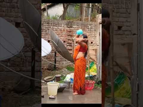 hot bhabhi open bathing vlog imo tango bigo live saree vlog dress change video sexy bhabhi status