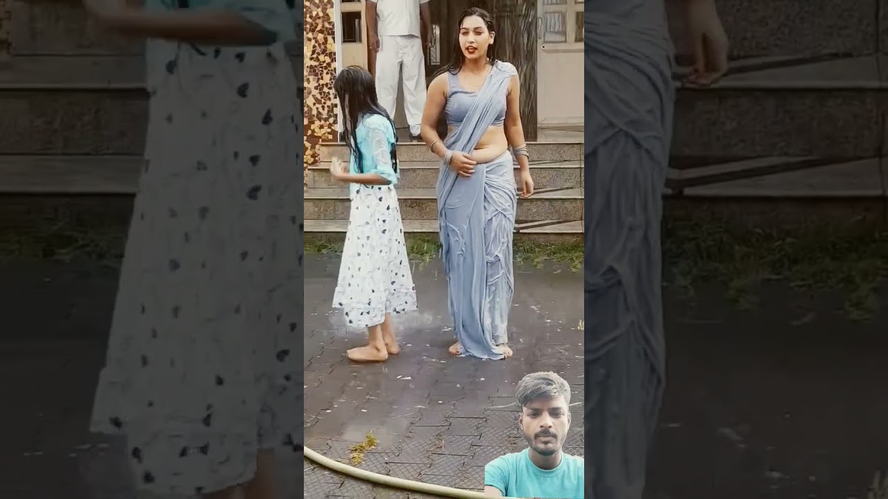 Hot girls rain #dance #love #saree #fashion #sutingtime