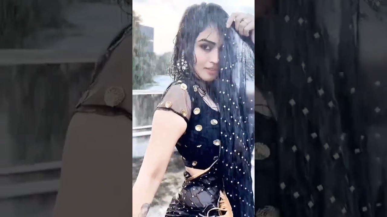 hot indian bhabi in rain dance #shorts #desi #bhabi #trending