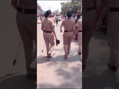 Hot Lady Police in patrolling