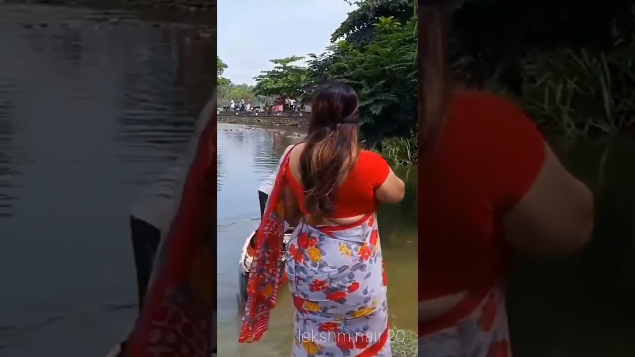 Hot Lakshmi Nair aunty | aunty hot batch in saree | big back aunty in saree