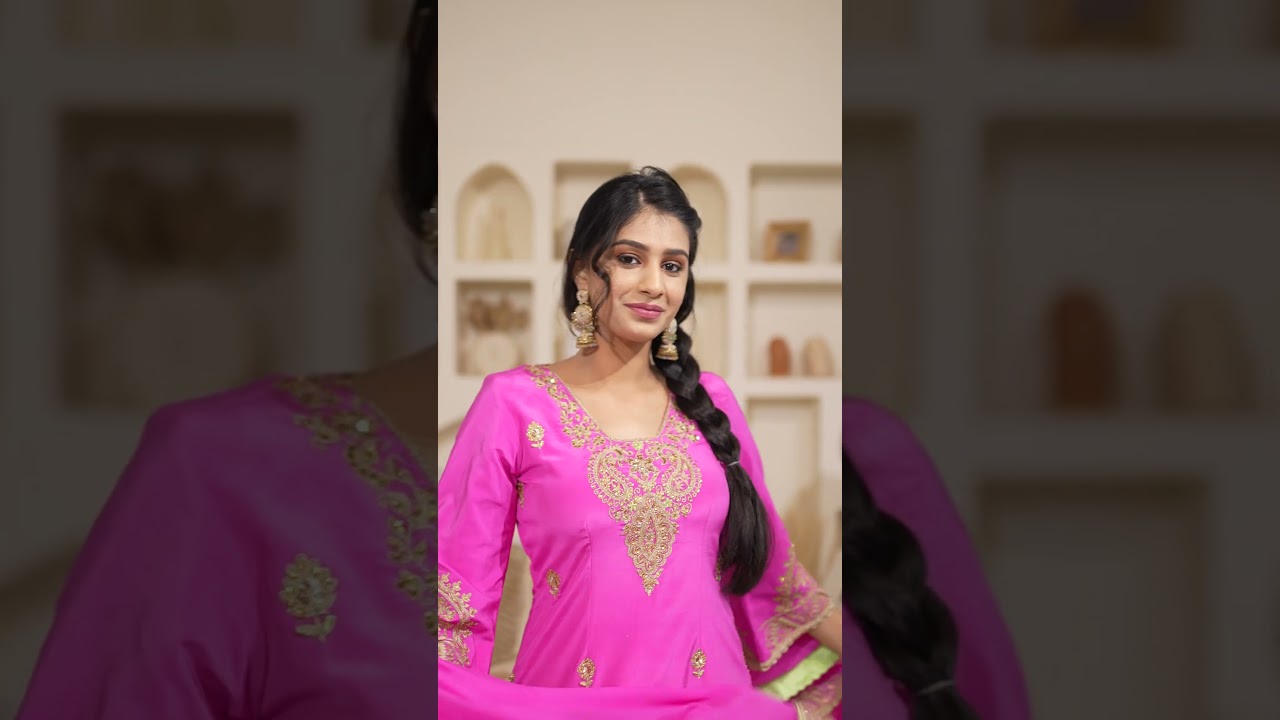Hot Pink Embroidered Salwar Suit