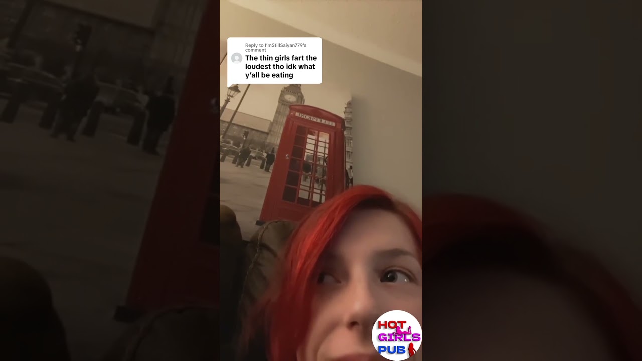 Hot Redhead Cute Fart On Sofa!