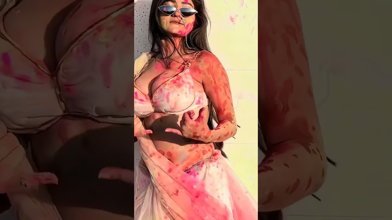 hot🔥girl holi video #holi