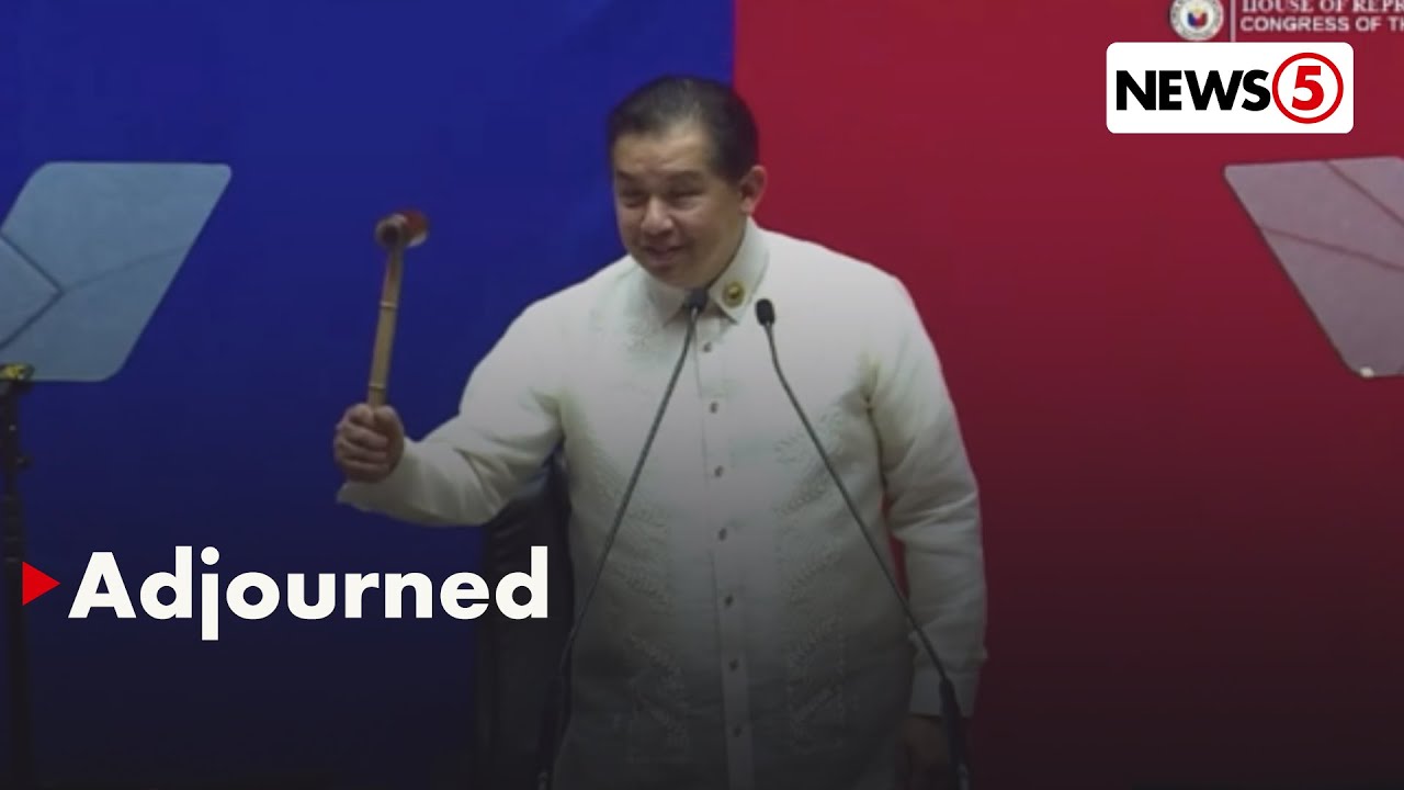 House of Representatives ng 19th Congress, adjourned na rin