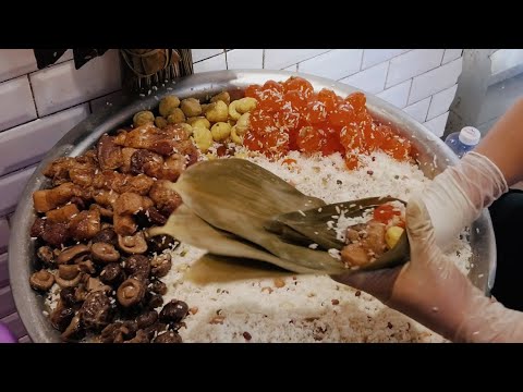 How Chinese Rice Dumpling(ZongZi) Is Made | Try Cantonese Flavor ZongZi