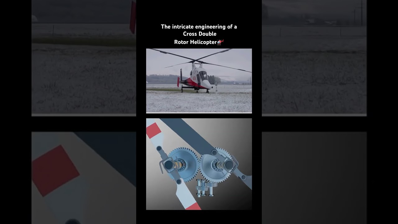 How Do Helicopter Blades Work? Cross Double Rotor Engineering ! 🚁 #helicopter #aviationlovers