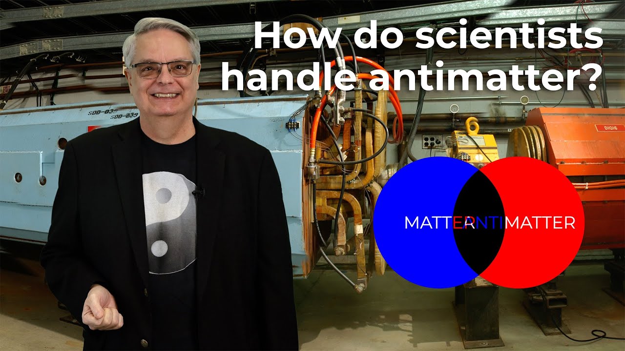 How do scientists handle antimatter?
