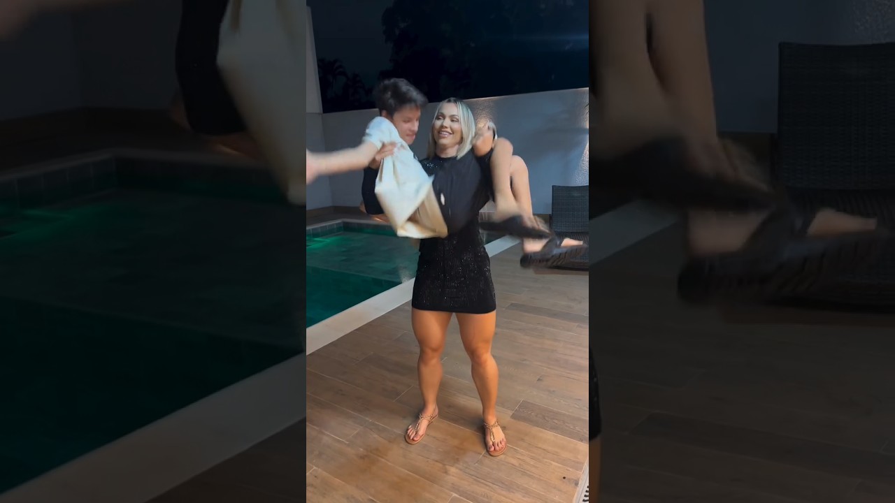 How Girl lifting boy effortlessly #strongwomen #tallgirls #lifting #shortboy #gym #viral