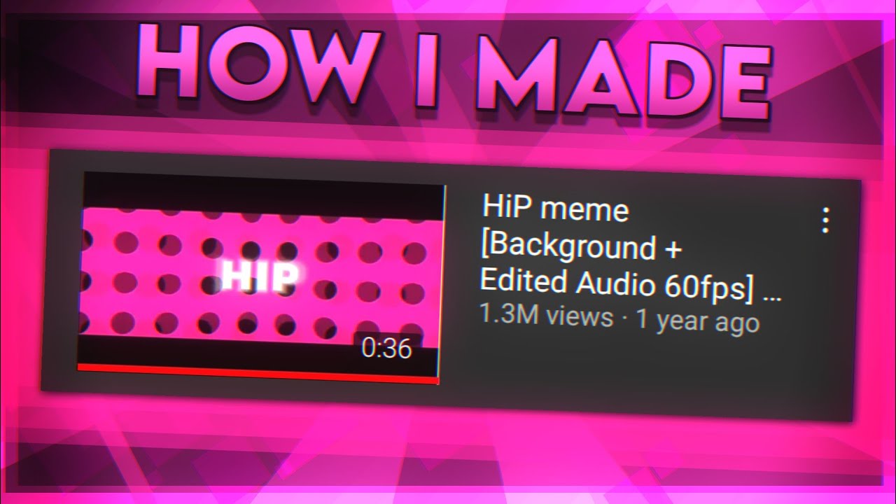 How I made the Hip Meme Background! (#1)