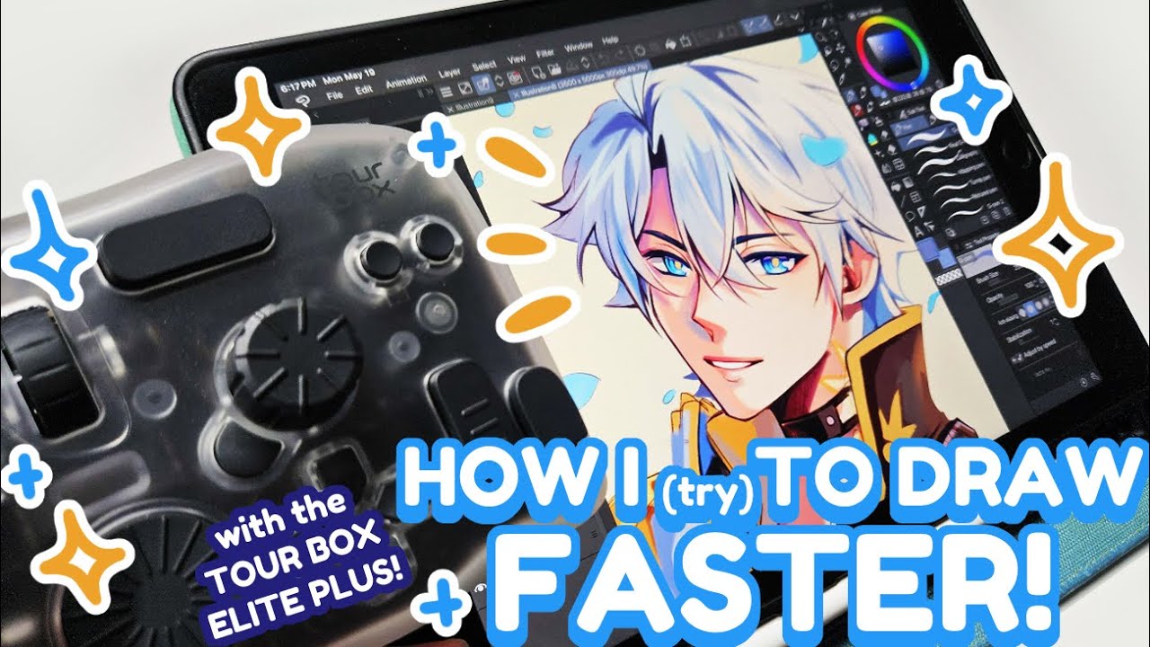 How I (try) to Draw Faster!✨ with Tour Box Elite Plus✨️