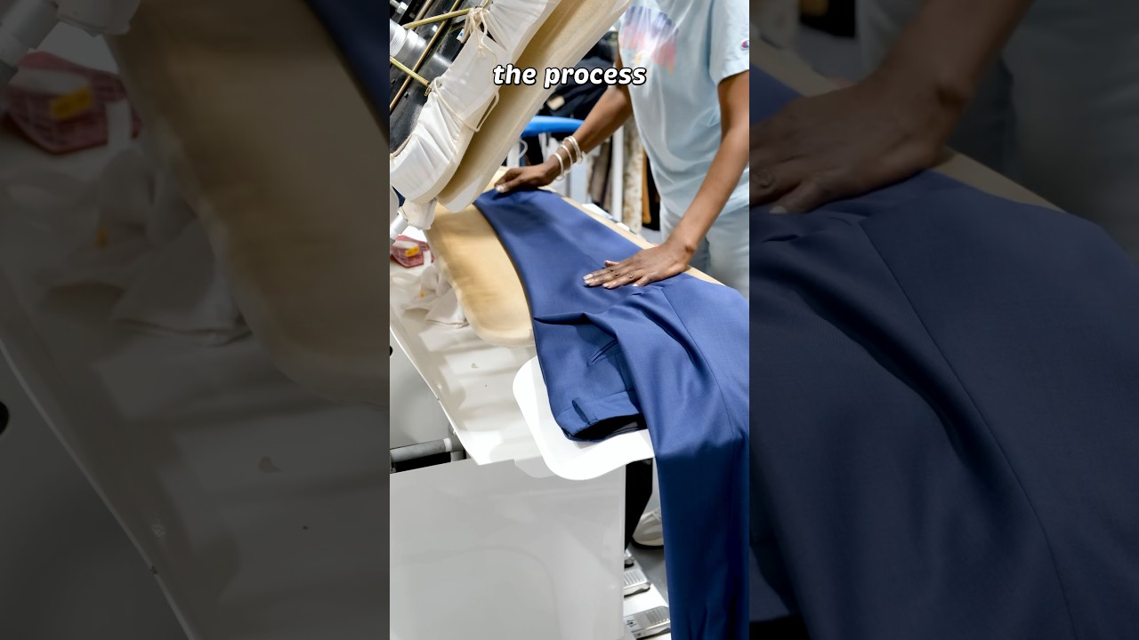 How Pants Are Pressed At The Dry Cleaner #dryclean #explained