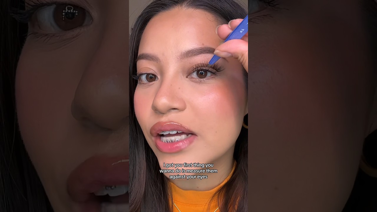 How to apply false lashes for beginners!