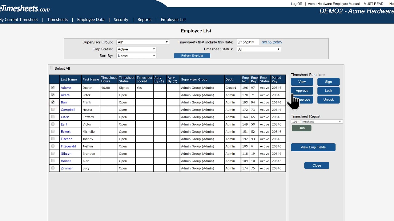How to Approve Timesheets - eTimesheets