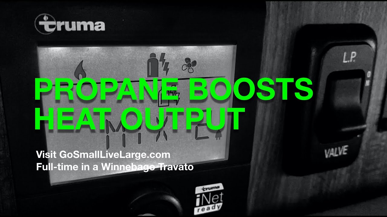 How to BOOST HEAT OUTPUT using PROPANE + electric using TRUMA furnace in Class B RV Travato