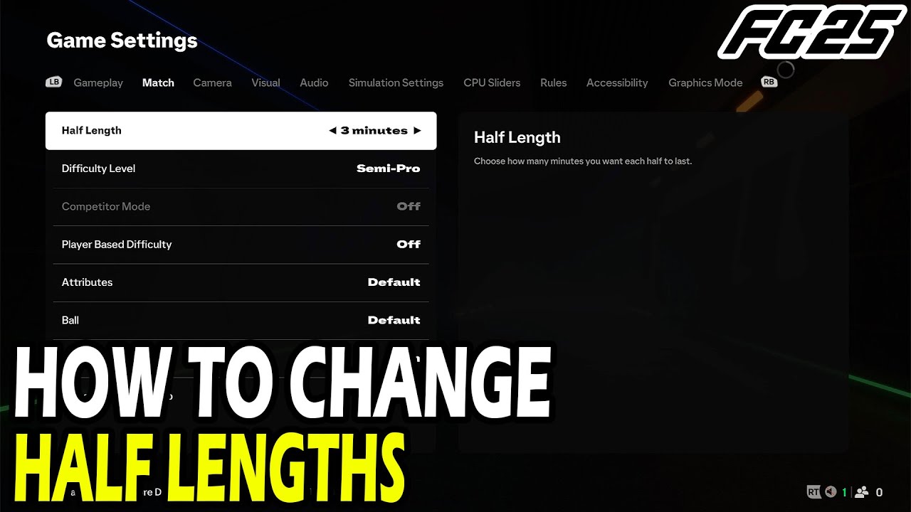 How to Change Half Lengths in EA FC 25