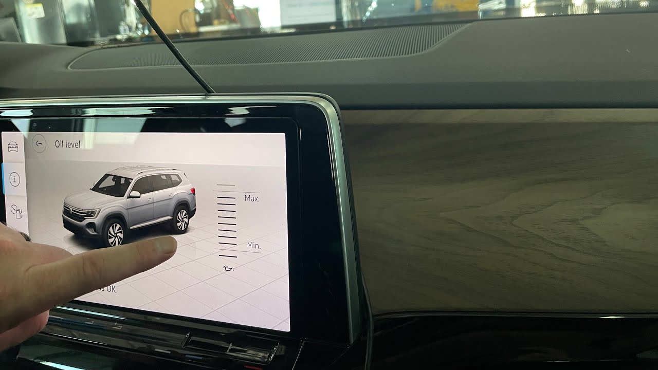 How to check the oil level on a 2024 VW Atlas
