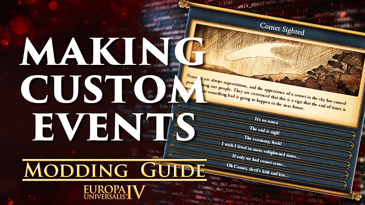How to Create Custom Modded Event in Europa Universalis IV
