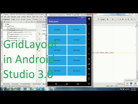 How To Create GridLayout in Android Studio 3. 0. 1
