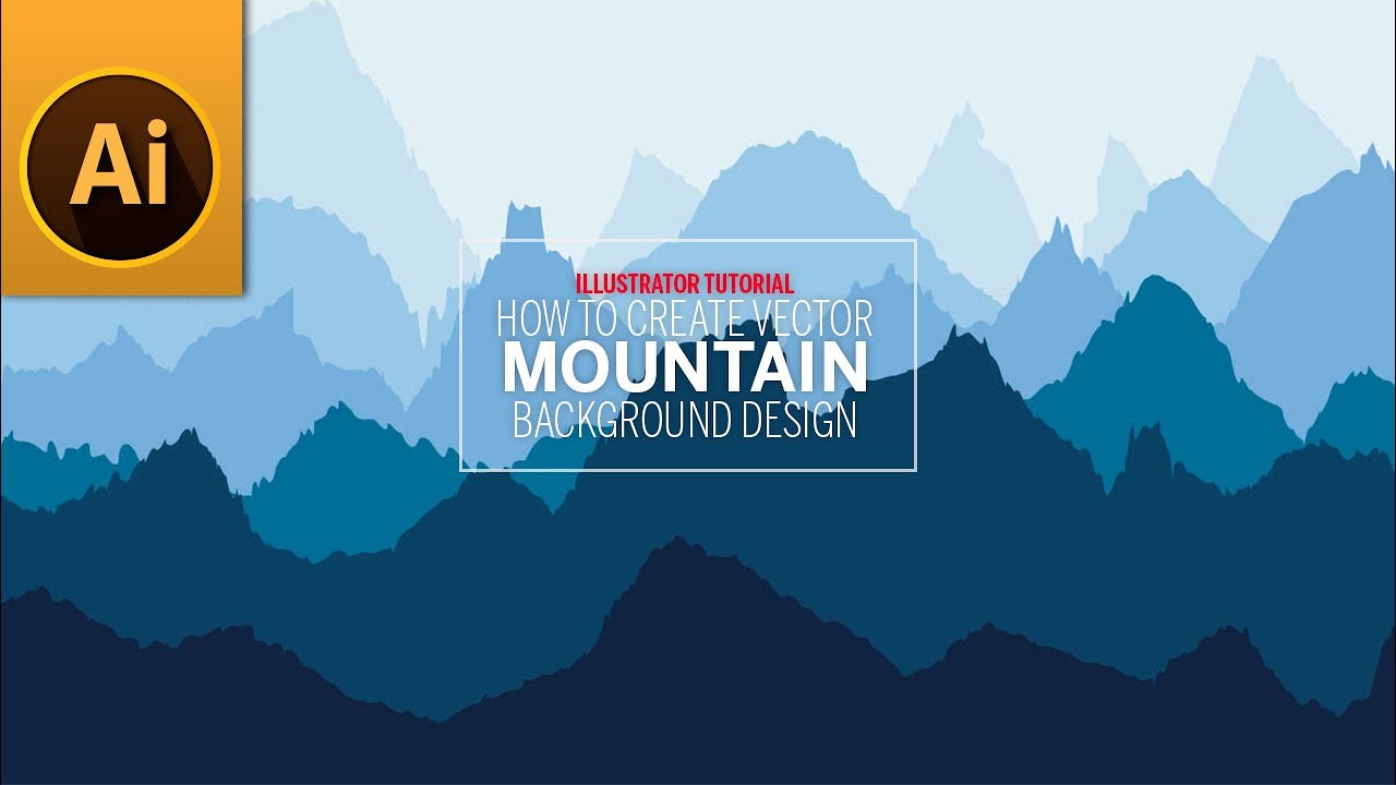 How to Create Vector Mountain Hills Landscape Background Design in Adobe Illustrator | @AllFreePik