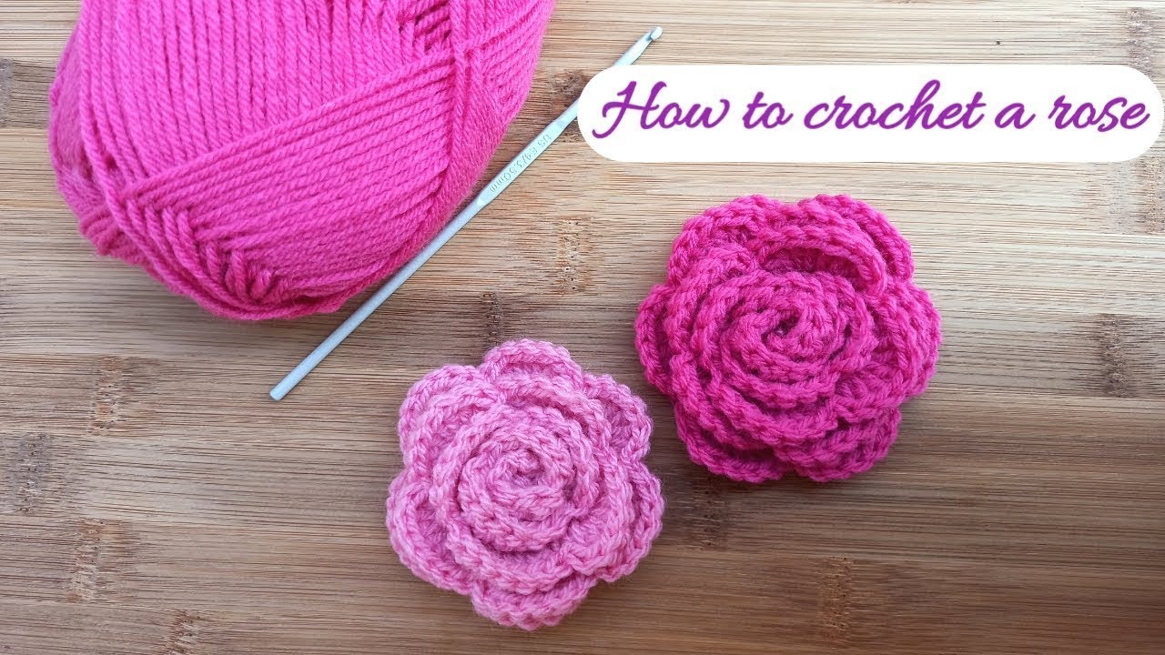 How to Crochet Rose Flower for Beginners |  Very easy crochet rose motif making for Beginners