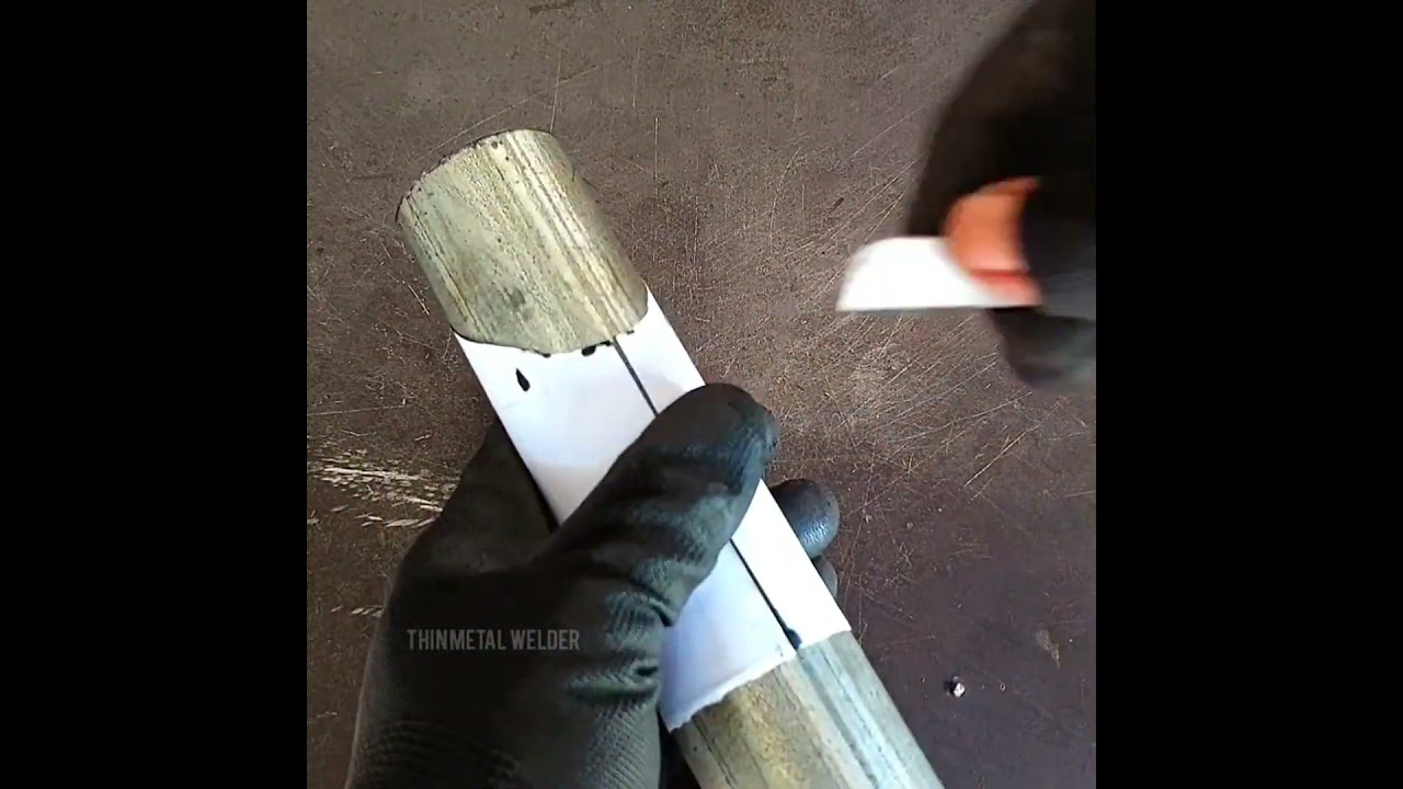 how to cut a 45 degree pipe without a machine  #pipecuttingtricks #howtowelding #welding