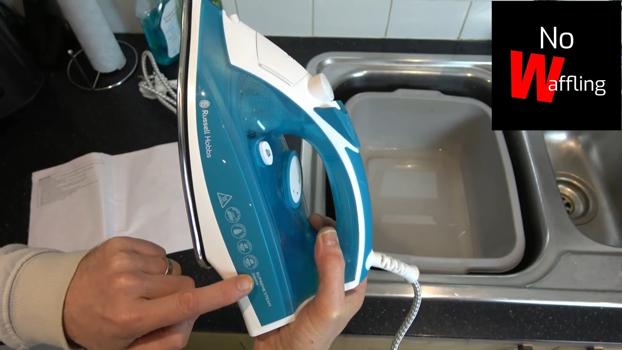 How to DESCALE use SELF CLEAN on Russell Hobbs Supreme Steam Iron - Beginners guide