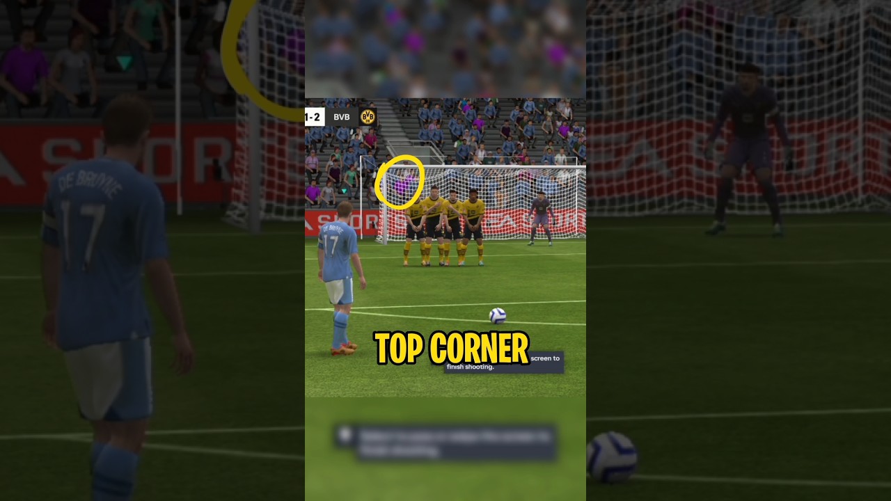 How to do 'Curved' freekick in fc mobile #fifamobile #fcmobile #soccer