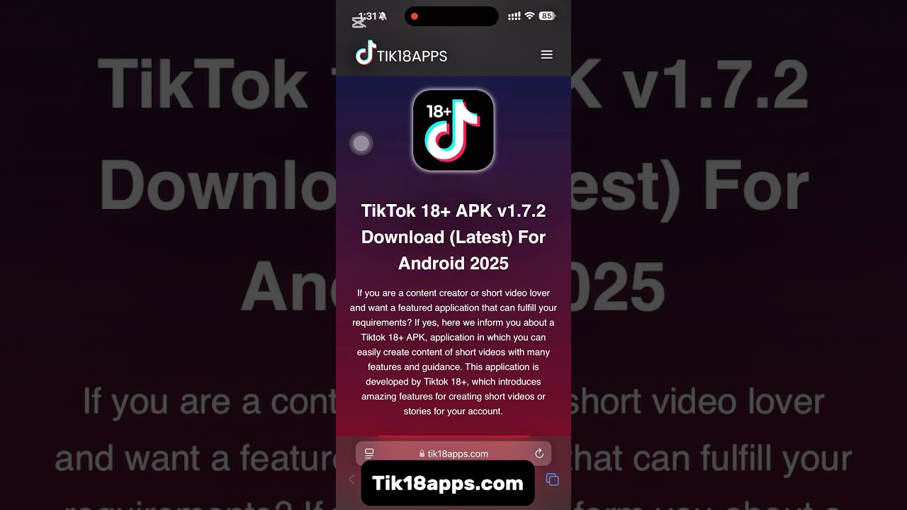 How to download tiktok 18+ apk for android free 18+ app visit: https://tik18apps.com/
