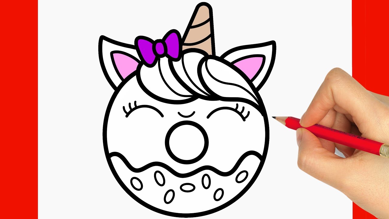 How To Draw A Cute Unicorn Doughnut