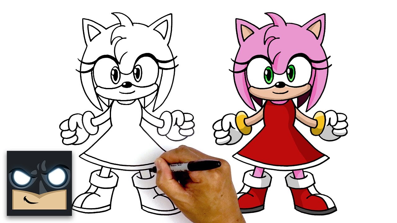 How To Draw Amy Rose | Sonic The Hedgehog