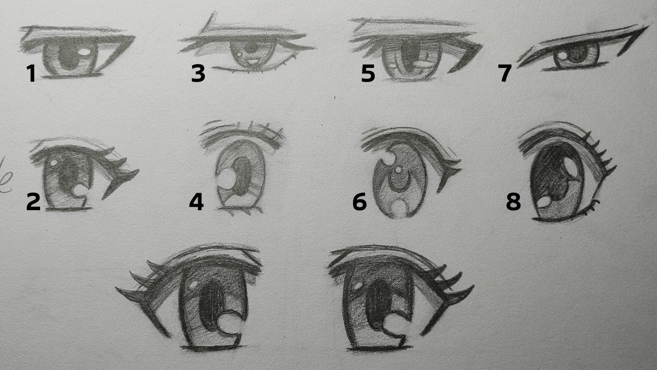How to Draw ANIME EYES Step by Step | Slow Tutorial for Beginners (No time lapse)