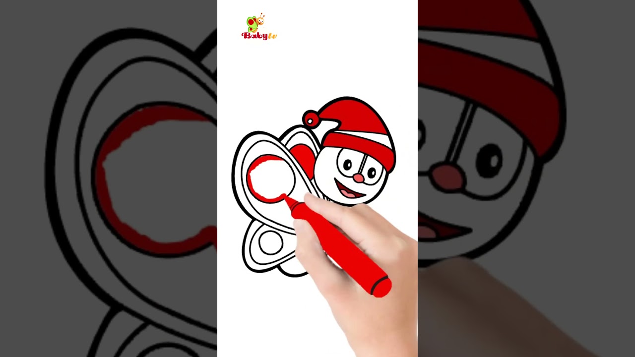 How to Draw Baby Butterfly 🦋​ | Merry Christmas 🎄​🎉 #shortskids