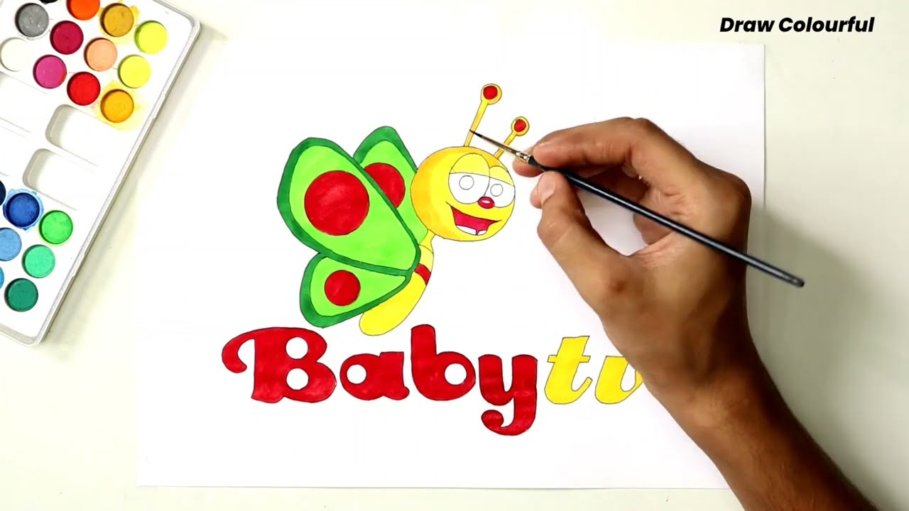 How to draw Baby TV logo | BABY TV