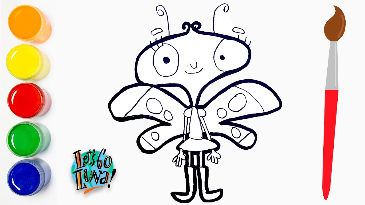 How To Draw CARMEN BUTTERFLY LET´S GO LUNA  Nat Geo Kids - Cómo Dibujar A CARMEN MARIPOSA  Cat Color