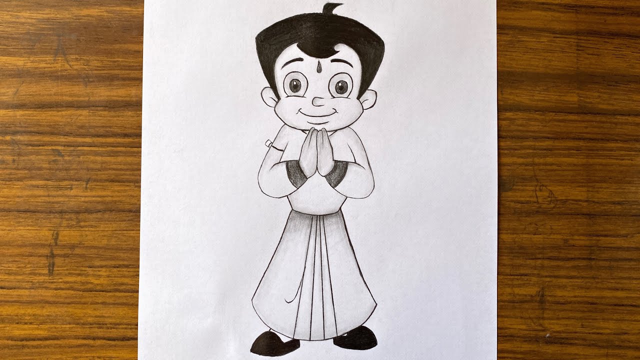How to draw Chota Bheem || Chota Bheem drawing | Drawing easy step by step | Drawing ideas